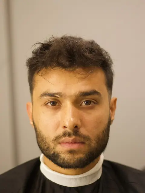 Same client after his hair system fitting