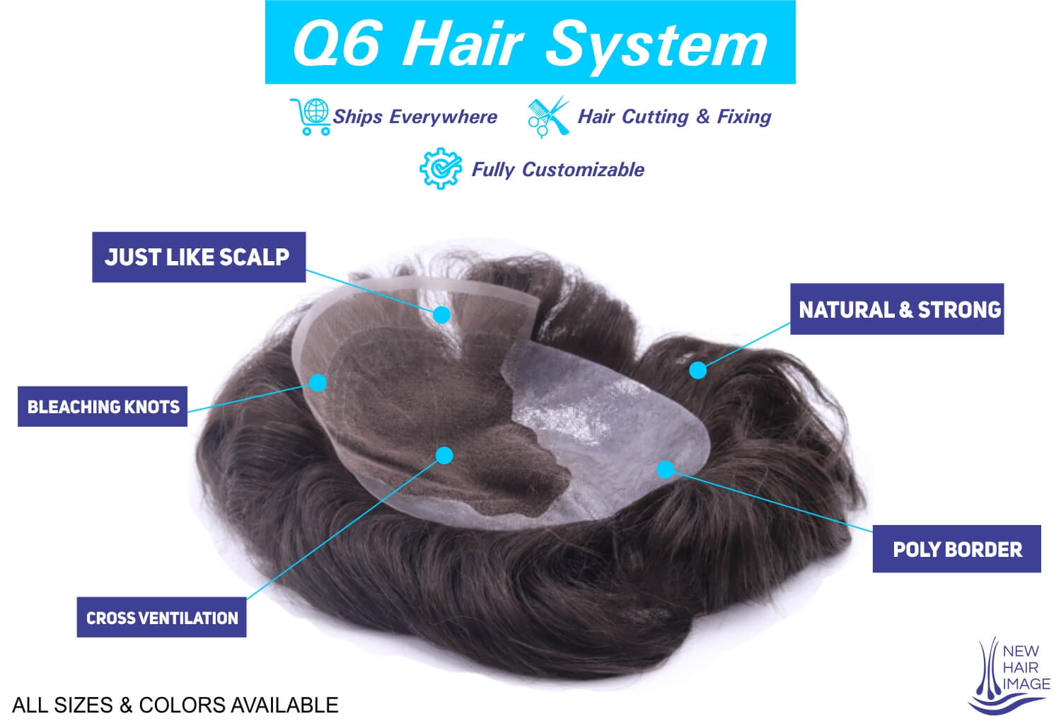 Q6 Hair Patch | French Lace Hair System | New Hair Image Pakistan