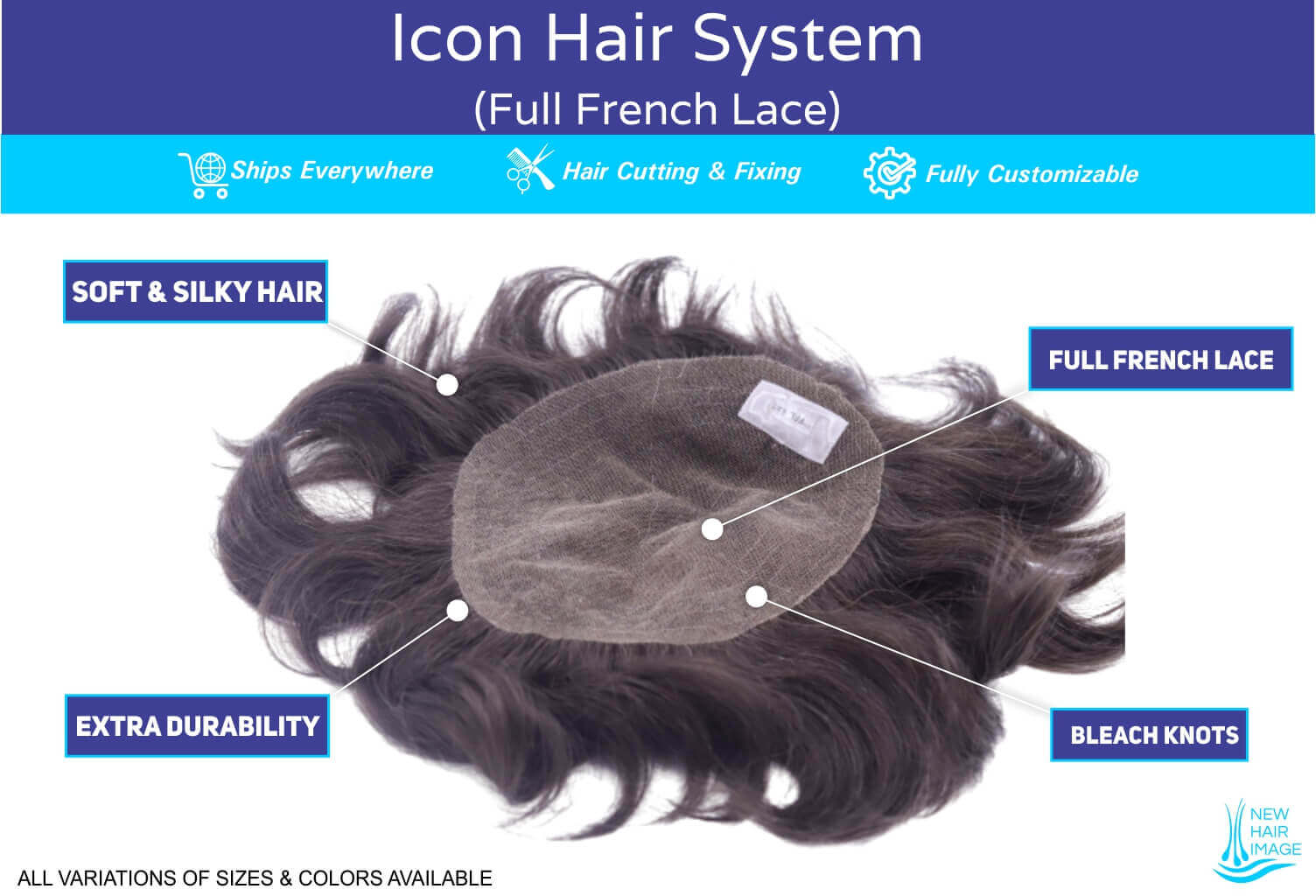 Icon Hair System | Full Lace Hair Wig for Men - New Hair Image Pakistan